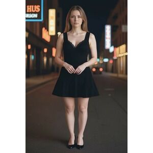 Blue Rain Womens Black Jacquard Fit Flare Skirt Size Medium Grunge Whimsigoth